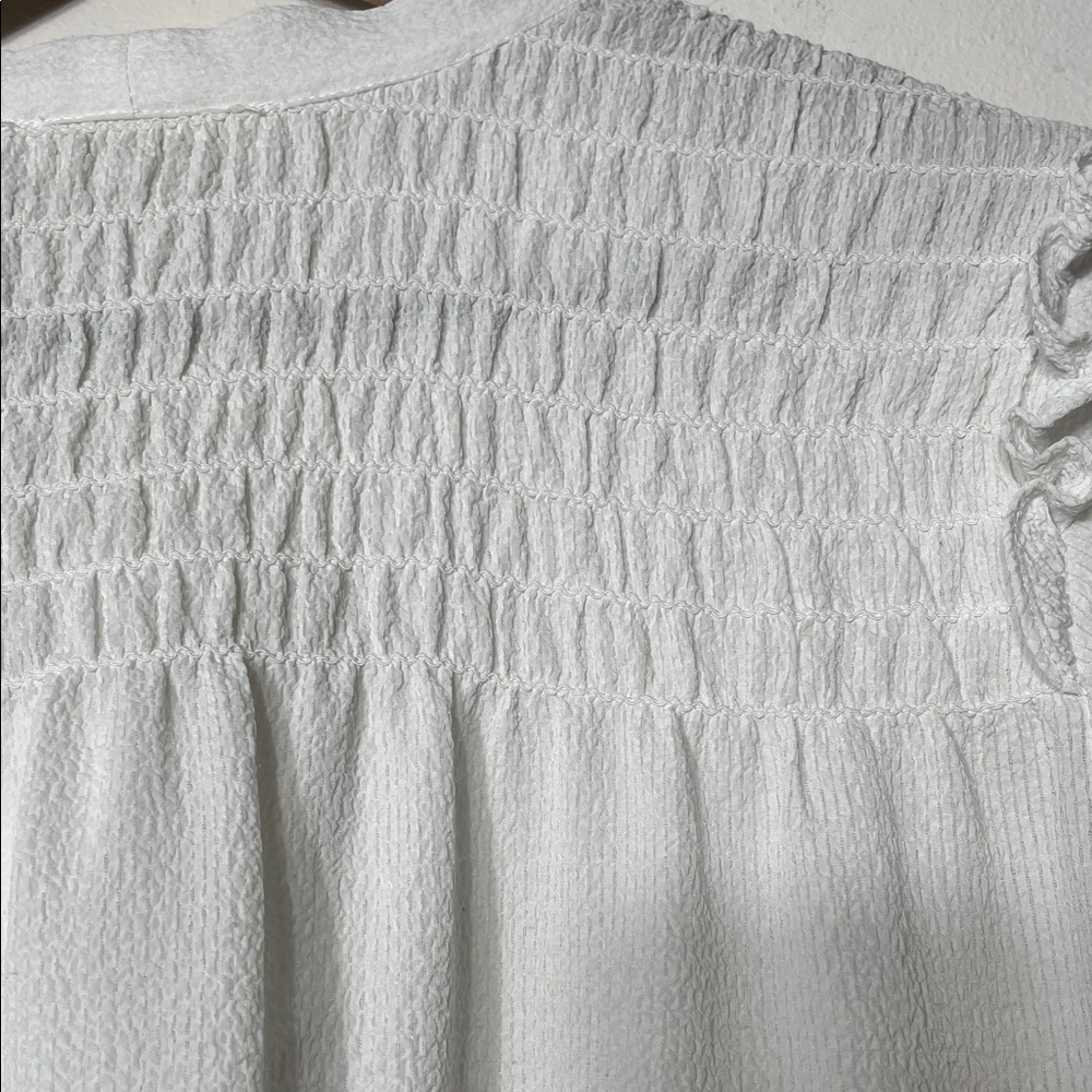 Max Studio White Tie-Neck Blouse - Picture 7 of 7
